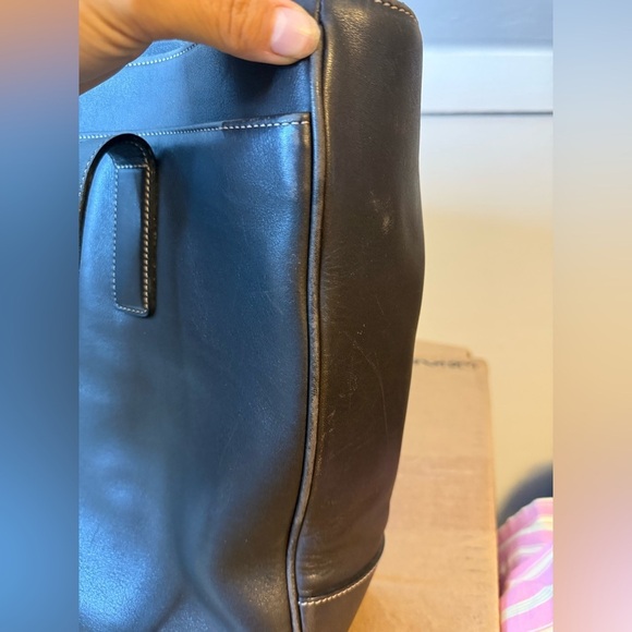 Coach Vintage Hampton Chocolate Brown Leather Laptop Shoulder Bag - Picture 13 of 15